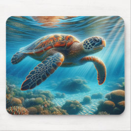 Groen Zee Turtle Mousepad Muismat
