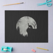 Groen Zee Turtle Ocean Turtle Howling Est Moon Tissuepapier (Craft)