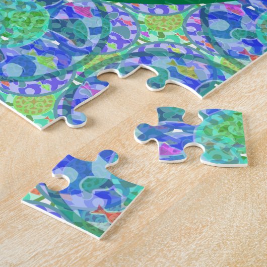 Groen Zee Turtle Puzzle Legpuzzel (Zijkant)