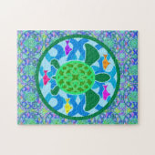 Groen Zee Turtle Puzzle Legpuzzel (Horizontaal)