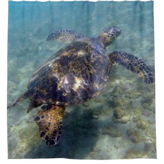 Groen Zee Turtles Aloha Honu Douchegordijn (Voorkant)