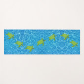 Groen Zee Turtles op Turquoise Zee Water Yoga Mat (Voorkant (horizontaal))