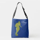 Groen Zeeen paard Elegant Flower Photo Tas (Achterkant)