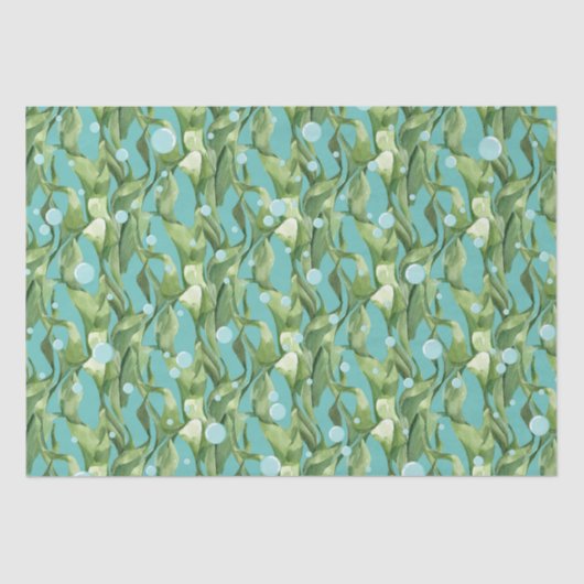 Groen zeegras Bubble Escape Tissue Papier (Voorkant)