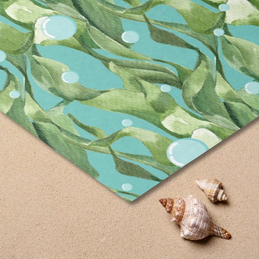 Groen zeegras oceaan bubbel tissuepapier