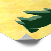 Groen zeemijpmonster geanimeerd teken poster (Hoek)