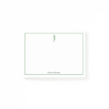 Groen zeepaarddier illustratie zeeleven minimaal