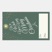 Groen Zeer Vrolijk Kerstboom Gift Voor Van Rechthoekige Sticker (Voorkant)