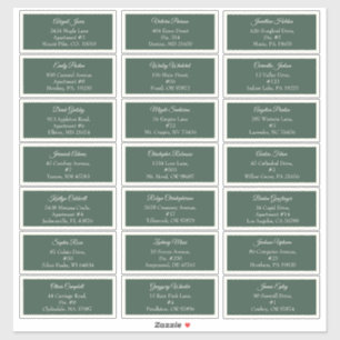 Groen Zeer Vrolijk Kerstfeest Vakantie Gastenadres Sticker