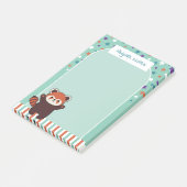 Groen Zeeschuim Boog Rode Panda Uw Notities Post-it® Notes (Schuin)