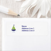 Groen zeilboot retour adres label (Insitu)