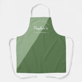 Groen Zelfgemaakt met Liefde Gepersonaliseerde Keu Schort (Voorkant)