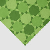 Groen zes-punts optisch lichtingspatroon voor Star Tissuepapier (Detail)