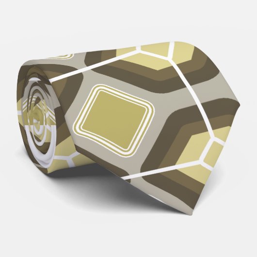 Groen zeshoekig stropdas (Opgerold)