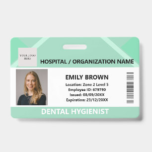 Groen ziekenhuis dokter verpleegster zorg beveilig badge