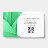 Groen | Ziekenhuis Medisch Personeel Foto ID Badge (Achterkant)