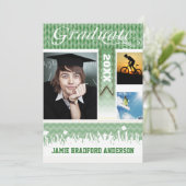 Groen Zig Zag Senior 3 Foto's Klasse van Aankondiging (Staand voorkant)