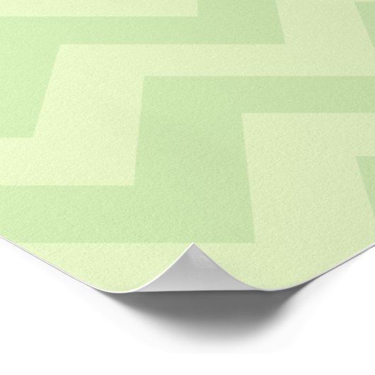 Groen ZigZag-patroon Poster (Hoek)