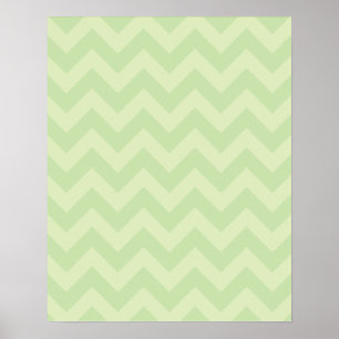 Groen ZigZag-patroon Poster