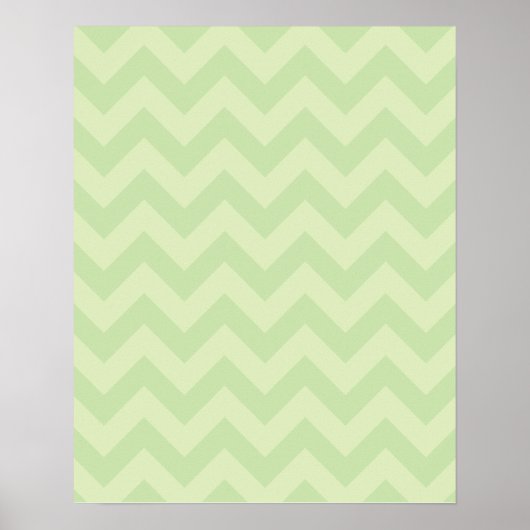 Groen ZigZag-patroon Poster (Voorkant)