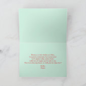 Groen zij de mijne voor hem Lichthartige Valentijn Feestdagen Kaart (Binnen)