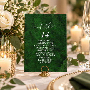 Groen & Zilver Calligrafie Zitplaatskaartjes Kaart