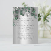 Groen Zilver Eerste Heilige Communie Christelijk K Kaart (Staand voorkant)