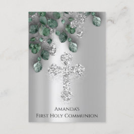 Groen Zilver Eerste Heilige Communie Christelijk K Kaart