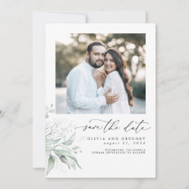 Groen Zilver laat Boho de datum foto opslaan Save The Date
