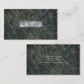 Groen & Zilver Leger Camo Sparkle Elegant Chic Visitekaartje (Voorkant / Achterkant)