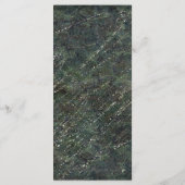 Groen & Zilver Leger Camouflage Glitter Glam Feest Menu (Achterkant)