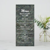 Groen & Zilver Leger Camouflage Glitter Glam Feest Menu (Staand voorkant)
