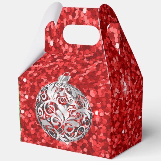 Groen Zilver Rood Favoriet Box Bedankdoosjes (Voorkant)