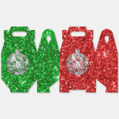 Groen Zilver Rood Favoriet Box Bedankdoosjes (Ongevouwen)