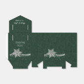 groen Zilver Sneeuwvlokken Winter bruiloft gunst d Bedankdoosjes (Uitgevouwen)