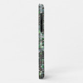 Groen zilver sprankelende glitter pailletten Case-Mate iPhone case (Achterkant/links)