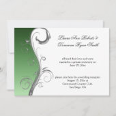  Groen Zilver Wit  Post Wedding Kaart (Voorkant)