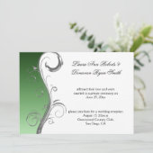  Groen Zilver Wit  Post Wedding Kaart (Staand voorkant)