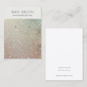 Groen Zilveren Glitter Shiny Winy Waring Display Visitekaartje (Voorkant / Achterkant)