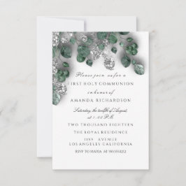 Groen zilverwit Eerste Heilige Communistische Krui Kaart