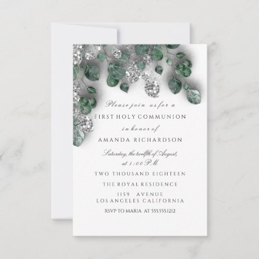 Groen zilverwit Eerste Heilige Communistische Krui Kaart (Voorkant)