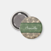 Groen Zinnia Magnet (Voorkant / Achterkant)