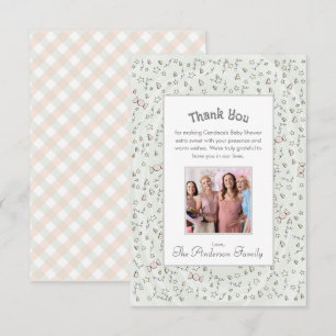 Groen Zoet Snoep Herfst Baby shower Dank u kaart