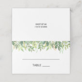 Groen Zomer Bestemming Bruiloft Plaats Kaart Plaatskaartje (Buitenkant ongevouwen)