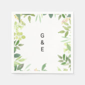 Groen Zomer Bestemming Bruiloft Servet (Voorkant)
