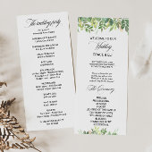 Groen Zomer Bestemming Huwelijk Programma Programmakaart