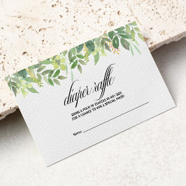 Groen Zomer Bestemming Luier Raffle Informatiekaartje