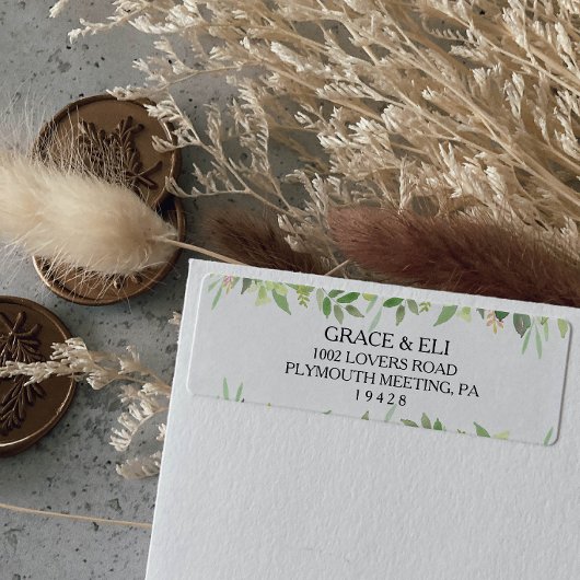 Groen Zomer Bestemming Retouradres Label