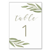 Groen zomer bruiloft. Groene gebladerte kalligrafi Kaart (Achterkant)