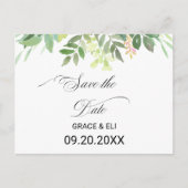 Groen Zomerbestemming Save the Date Kaart (Voorkant)
